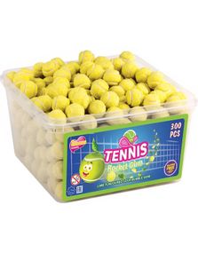1,5 kg Ilham Tennis Bubblegum / Tennisballformet Tyggegummi med Sitronsmak