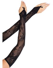 Lange Blonde-Netting Armvarmere – Svart