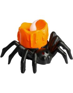 Edderkopp med LED Stearinslys 4,5x8x8,5 cm