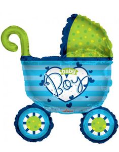 Baby Boy Barnevogn - STOR Folieballon 91 cm