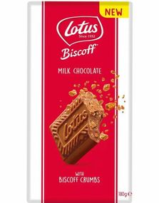 Biscoff Sjokoladeplate med Crunchy Kjeksbiter 180 gram