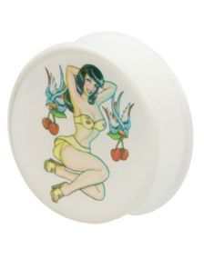 Esmeralda Pin-up Girl - Hvid Piercing Plug