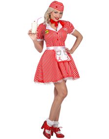 50’er Servitrice Kostume til Kvinder