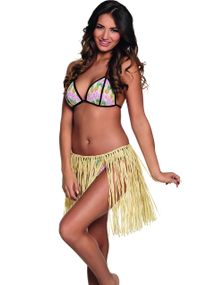 Beige Hawaii Bastskørt 40 cm