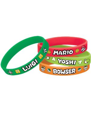 6 stk. Gummiarmbånd - Mario Kart