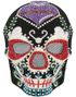 Day of the Dead Maske med Glitrende Stener