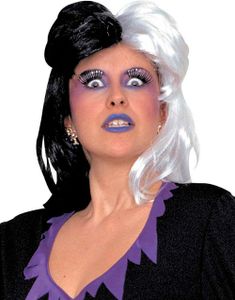 Cruella de Vil - Sort og Hvid Paryk