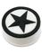 Sort Stjerne - Hvid Piercing Plug