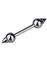 Ear Barbell With Spiked Ends - Steel