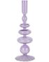 Lysestake i Lilla Glass Bobledesign 27 cm