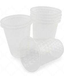 50 stk 250 ml Genanvendelige Gennemsigtige Plastkopper med Diamantmønster