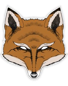 Woodland Fox - 26x28 cm Papmaske
