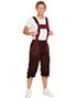 Brun Oktoberfest Lederhosen med Røde Detaljer