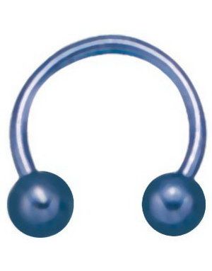 Rund Lyseblå Bold - 1,2 x 8 mm Øjenbrynspiercing 