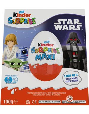Star Wars Kinder Surprise Egg - Ekstra Stort Kinderæg med Ekstra Stor Legetøj 100 gram
