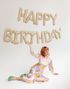 Beige Happy Birthday Folieballong 340x35cm 
