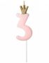 Tallet 3 - Rosa Kakelys med Gullkrone 9,5 cm