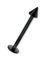 Sort PVD Basic Labret med Spike Kugle