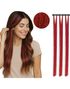 3 stk Tinsel Hair Extensions 50 cm - Rød