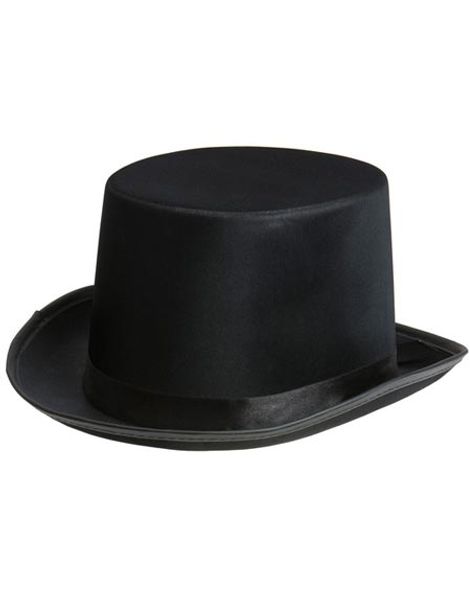 Sort Tophat med Silkebånd