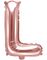 Rose Gullfarget Bokstavballonger A-Z - 35 cm 
