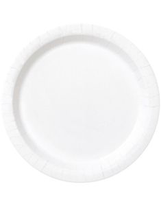 16 stk Hvide Paptallerkner 22 cm