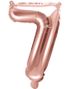JUMBO Rose Guld Farvede Talballoner 0-9 - 86 cm
