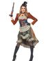 Stiligt Steampunk Kostume med Handsker og Minihat