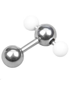 White Dual Ball Piercing - 1.6 x 6 mm