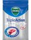 Vicks Triple Action - Sukkerfrie Halspastiller med Solbær og Mentol 72 gram