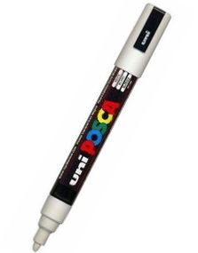 Posca Tusj PC-5M Sølvfarget 1,8-2,5mm Bullet Shaped