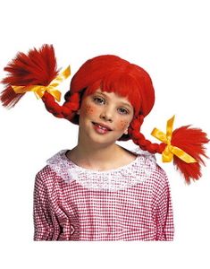 Pippi Inspired - Orange Børneparyk med Fletninger