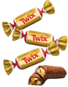 Eske med Små Twix Sjokolader 2,5 kg