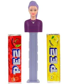 Barbie med Lilla Hår Pez-Holder med 2 stk Pez Pakker