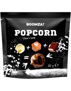 Boomza! Karamellisert Popcorn med Salt Karamell og Sjokolade 80 gram