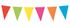 Banner med Farverige Store Vimpel Flag 10 meter 