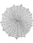 Svart Spindelvev Duk 124 cm