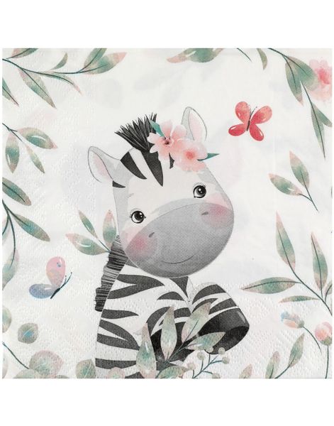 20 stk Babydyr Servietter 33x33 cm