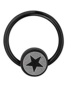 Star Black BCR Piercing - Strl 1.2 x 10 mm