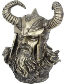 Odin Byste - Bronzefarvet Figur 21 cm