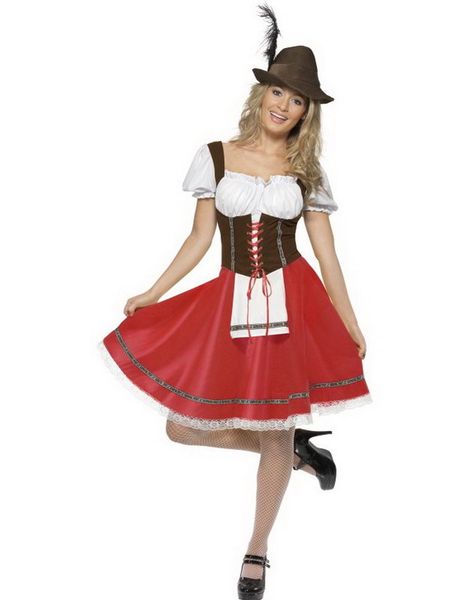 Bayersk Tjenestepige - Oktoberfest Kostume