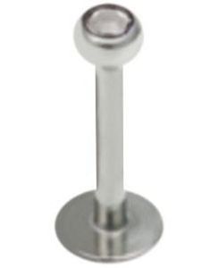 Shiny Stone - 1.2 x 8 mm - Hvid Labret