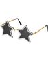 Svart Stjerneformet Kostymebriller med Stener