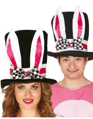 White Rabbit inspireret Top Hat med Kaninører