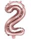 Tallet 2 - Rosenguldfarvet JUMBO Folieballon 86 cm