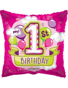 My 1st Birthday Pink - Folieballon 46 cm