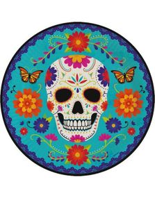 8 stk Papirtallerkener 23 cm - Day of the Dead