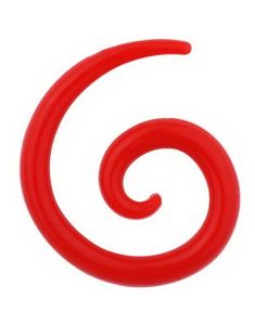 Curl Expander - Rød  Silikone Ørepiercing