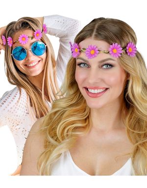 Hårbånd Med Blomster - Lilla