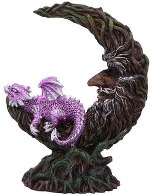 Amethyst Slumber - Sovende Drage og Månefigur 21,2 cm